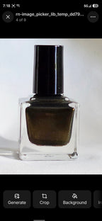 Liquid Krystal Co. Gilded Raven Prototype Nail Lacquer | Black Crelly with Antique Gold Shimmer | One-of-a-Kind Handmade Indie Polish