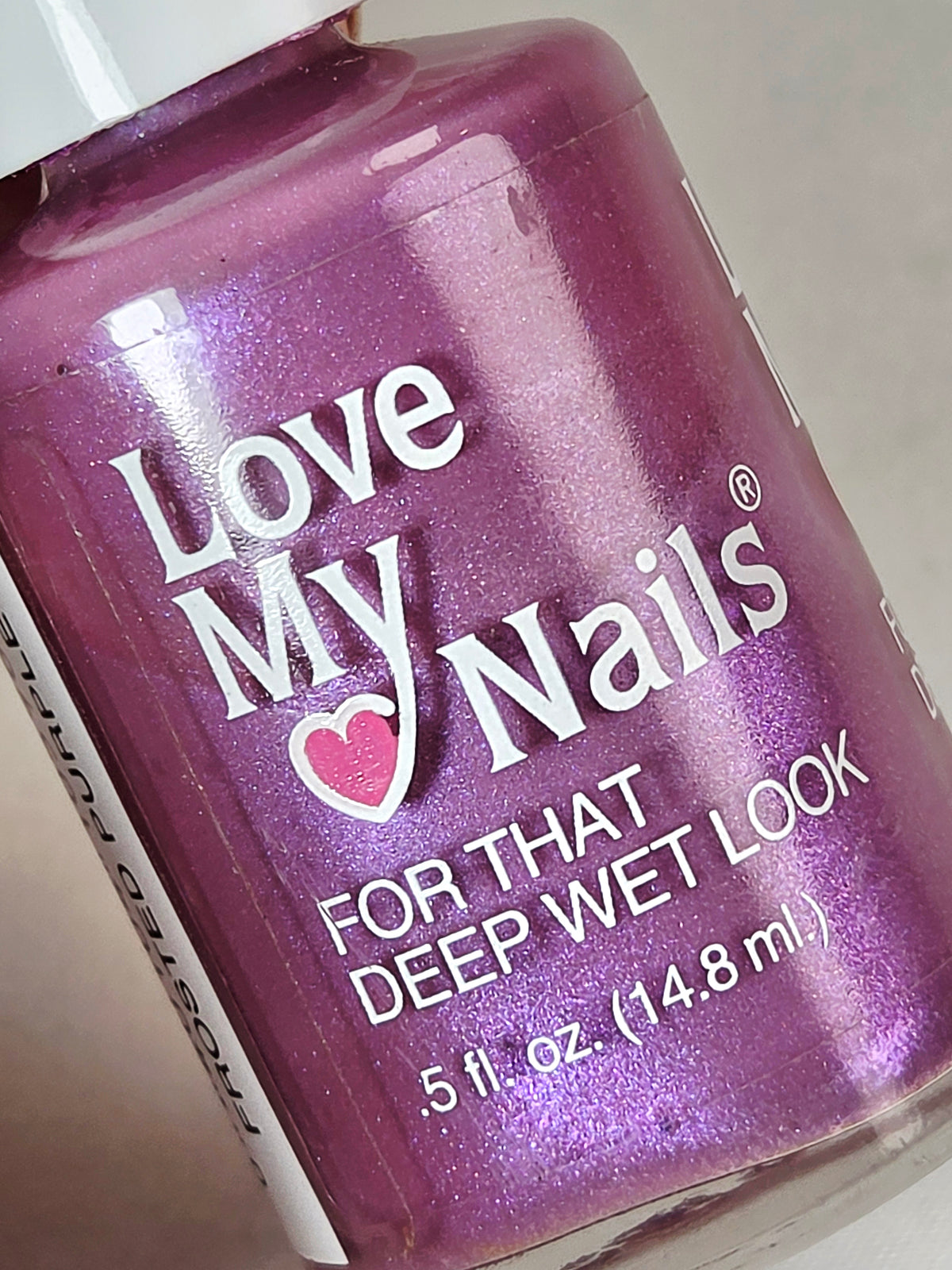Vintage Love My Nails Frosted Purple 596 Shimmer Nail Polish Bari Cosmetics