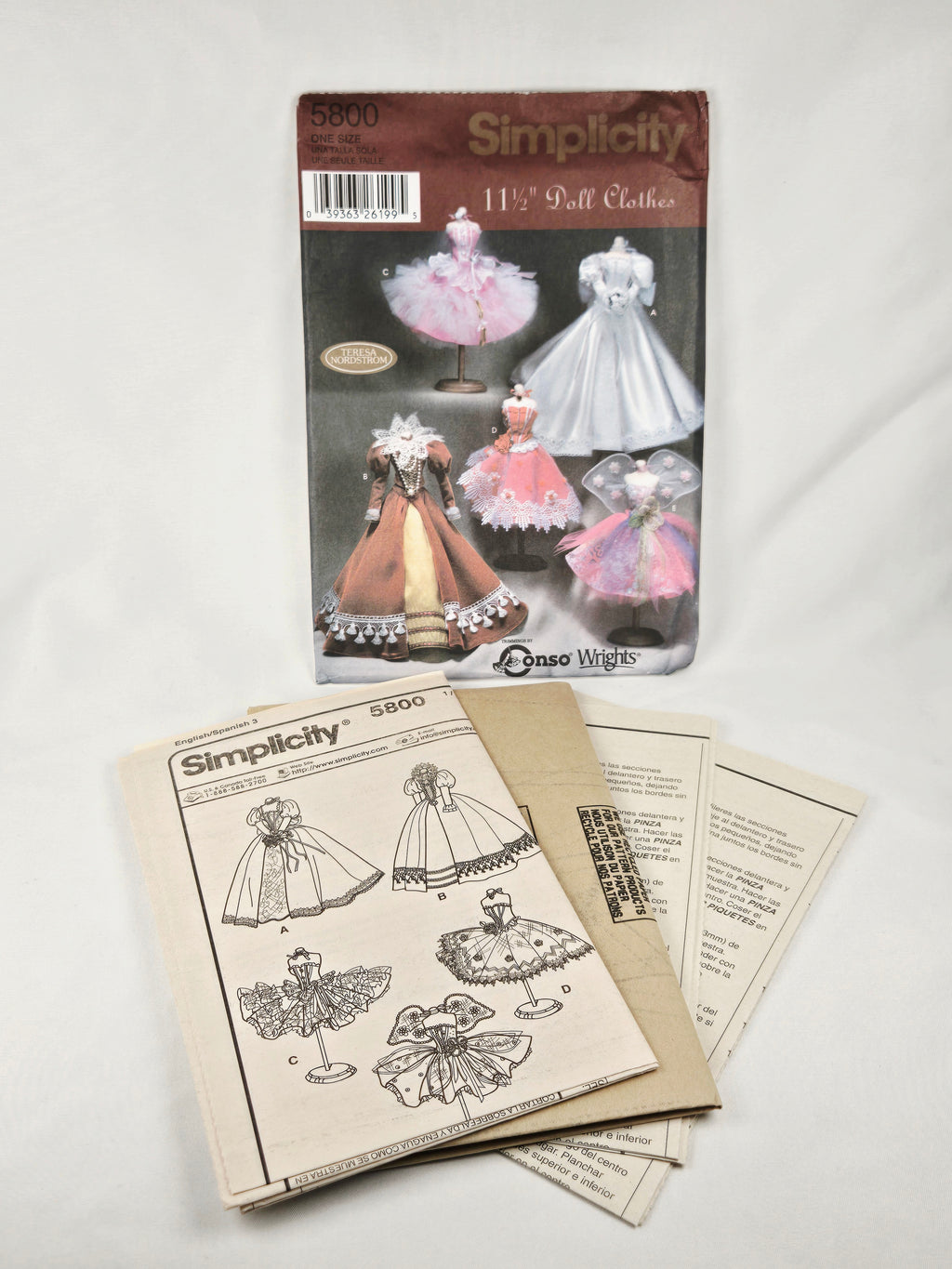Simplicity Vintage 5800 Doll Clothes Pattern – 11½” Doll Wardrobe | Teresa Nordstrom Designs