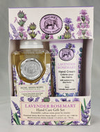 Michel Design Works Lavender Rosemary Hand Care Gift Set | Factory Sealed | Foaming Shea Butter Soap & Hand Cream Gift Box