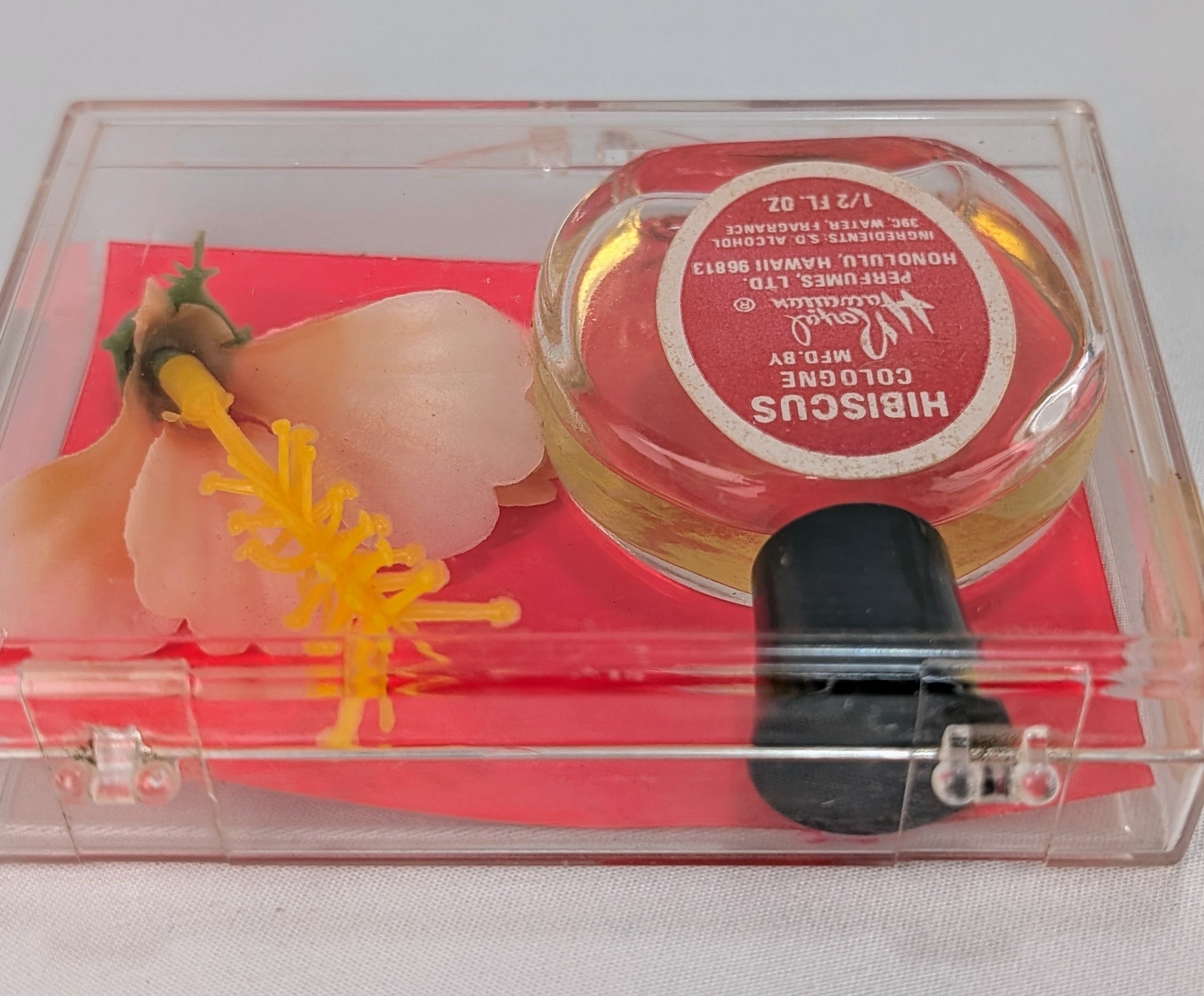 Royal Hawaiian Hibiscus Cologne 1/2 oz Vintage Hawaiian Perfume Bottle Rare Scent