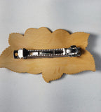 Carved Wooden Flower Barrette | 3.25" Floral Wood Hair Clip Vintage Style