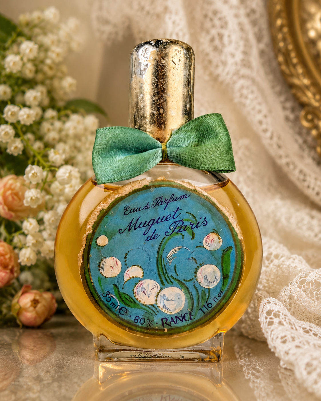 Vintage Rance Milano Muguet de Paris Eau de Parfum 35ml Rare Italian Lily of the Valley Vanity Perfume Bottle