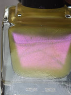 Pollinias Paradox - Yellow Crelly Nail Polish with Violet Pink Shimmer | Liquid Krystal Co. Handmade Indie Lacquer
