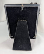 Vintage Purple Rhinestone & Enamel Floral Photo Frame Display