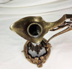Vintage Castilian 5048 Art Nouveau Revival Aubergine Porcelain Bronze Mermaid Ewer