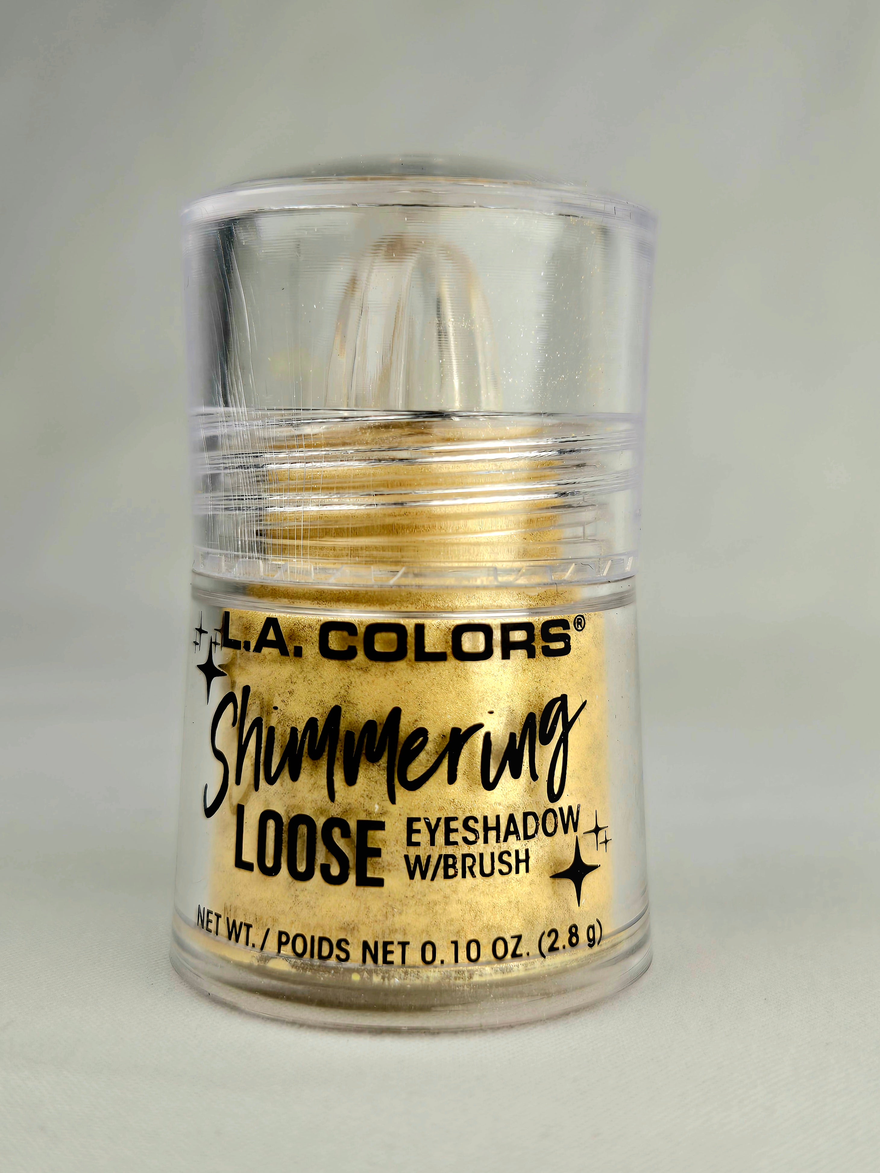 L.A. Colors Shimmering Loose Eyeshadow Sunshine CBES402 Gold Metallic Loose Pigment w/ Brush