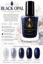 Prototype 2027 – NOT FOR SALE | Opal Trilogy Collection | Fire Opal, Moon Opal & Black Opal Jelly Flake Nail Polish Set | Liquid Krystal Co.