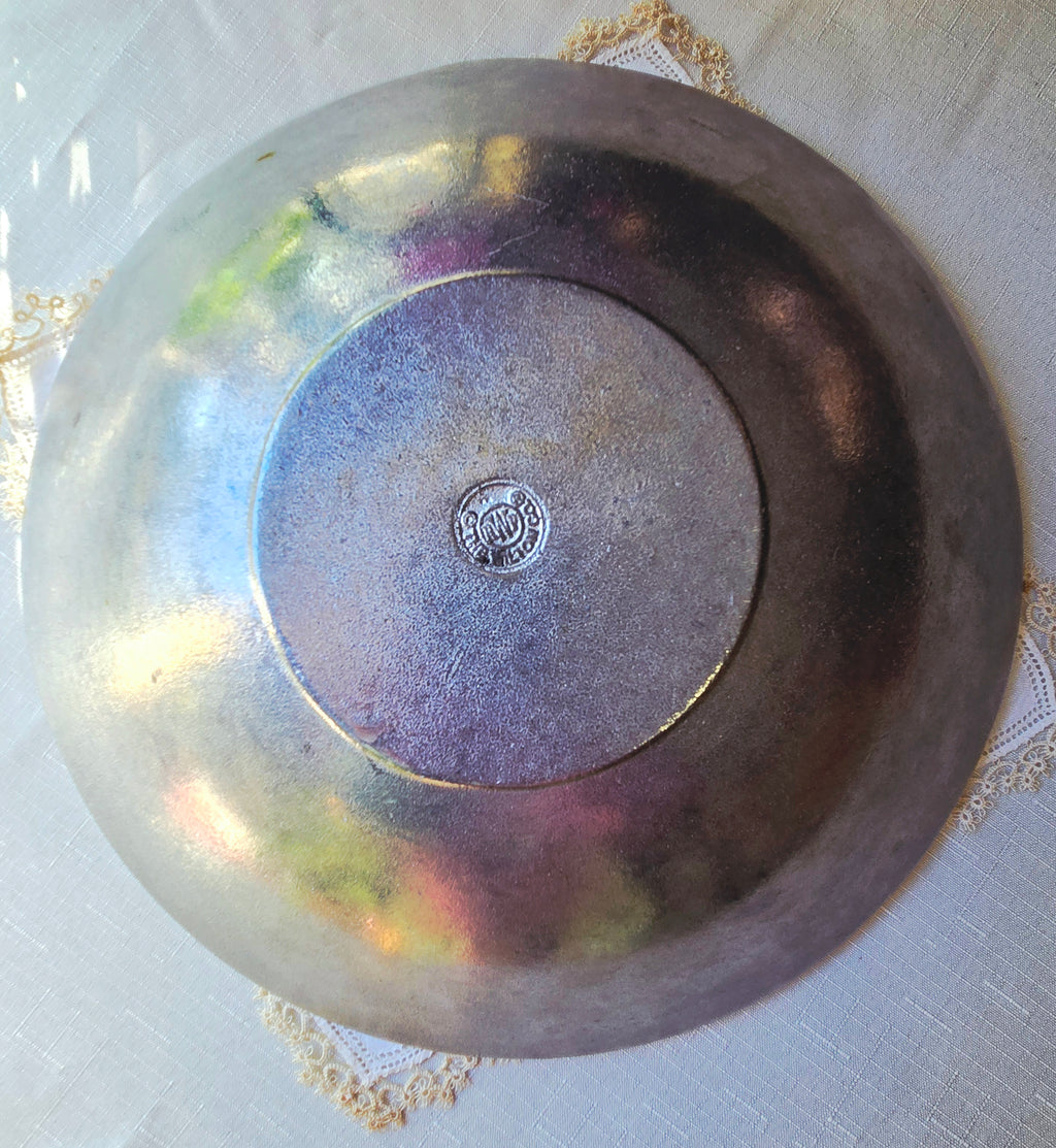 Wilton Armetale RWP Pewter Bowl – Embossed Floral Design | Vintage American Pewter