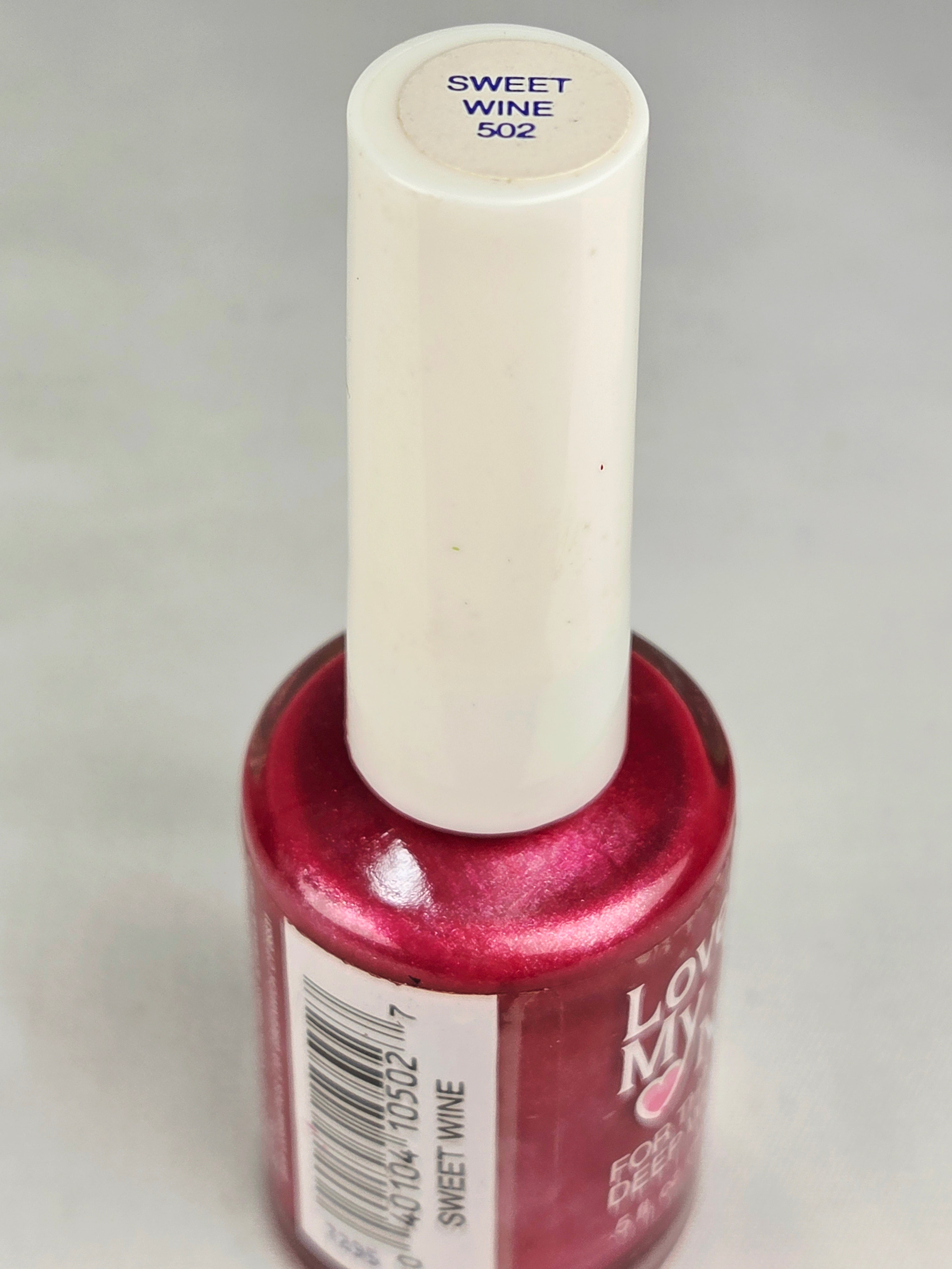 Love My Nails Sweet Wine 502 Nail Polish – Vintage Shimmer Pink Burgundy Lacquer Collectible