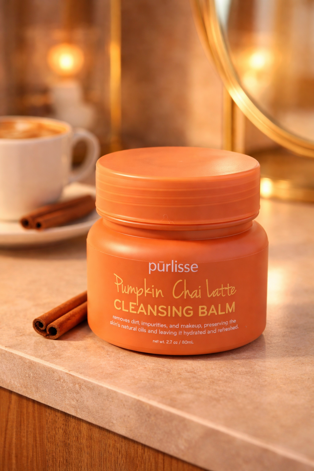 Purlisse Pumpkin Chai Latte Cleansing Balm 2.7 oz / 80 mL Hydrating Makeup Remover