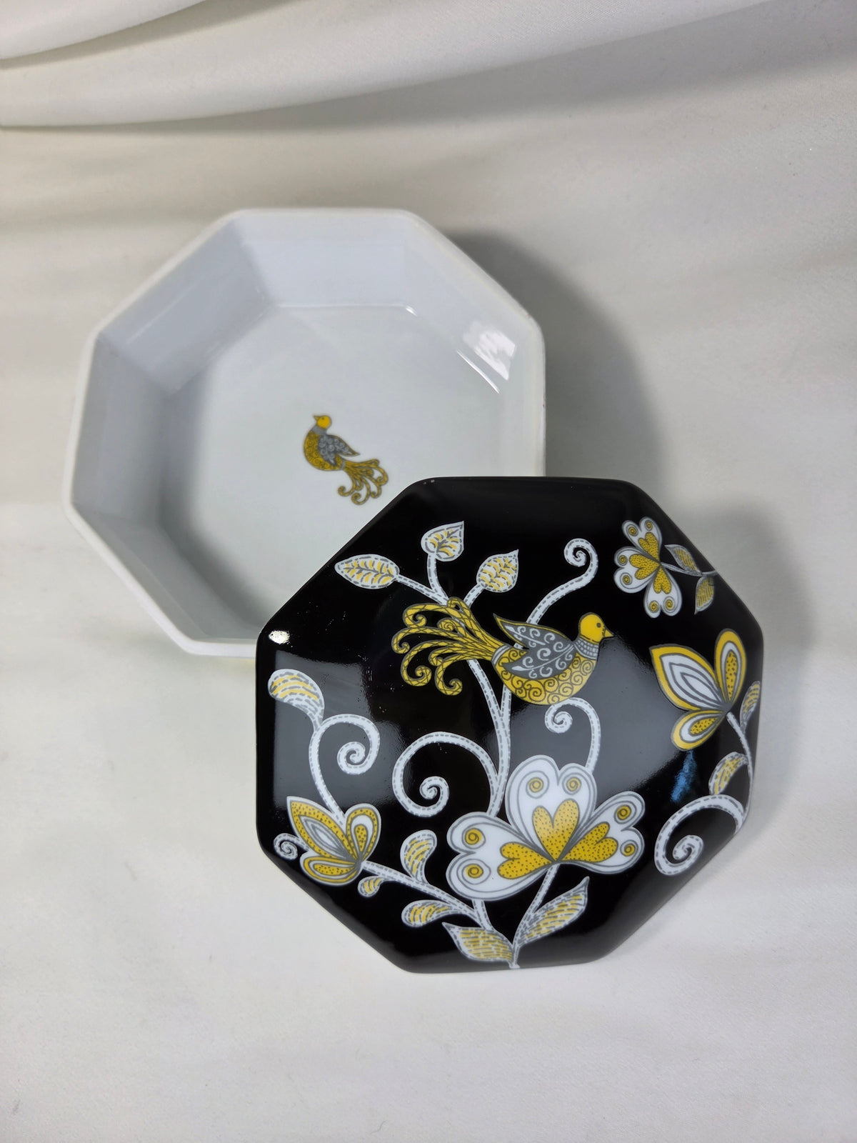 Vera Bradley Yellow Bird Porcelain Trinket Box by Andrea by Sadek