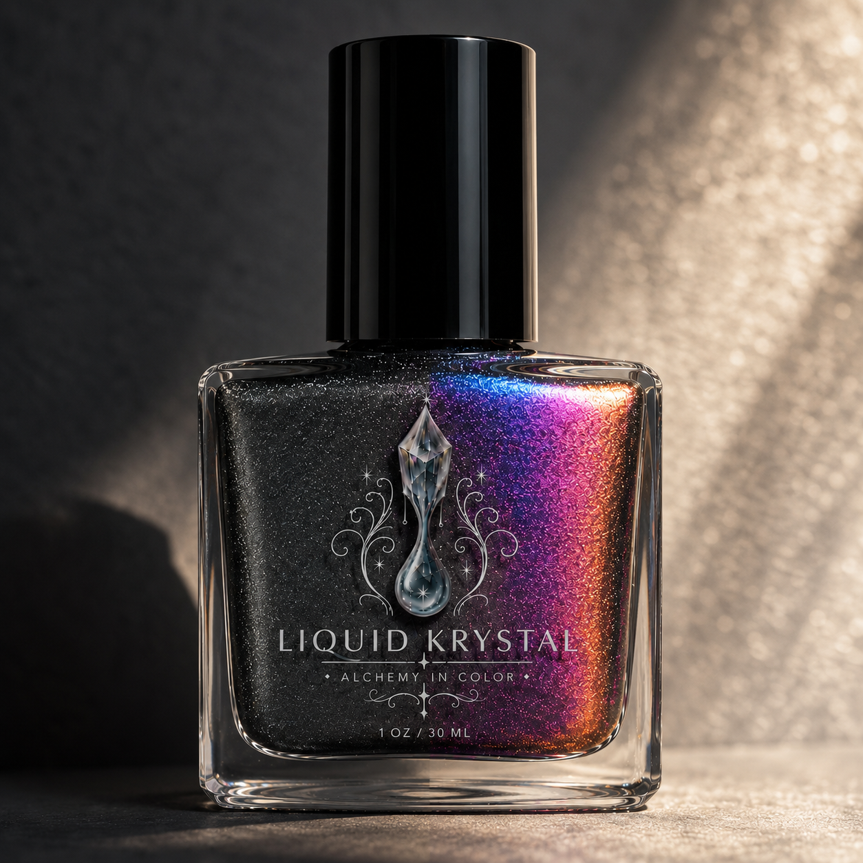 Electric Tempest | Gunmetal Multichrome Nail Polish | Blue Pink Purple Orange Shift | Indie Lacquer | Liquid Krystal Co. -NOT FOR SALE- Early 2027 Drop