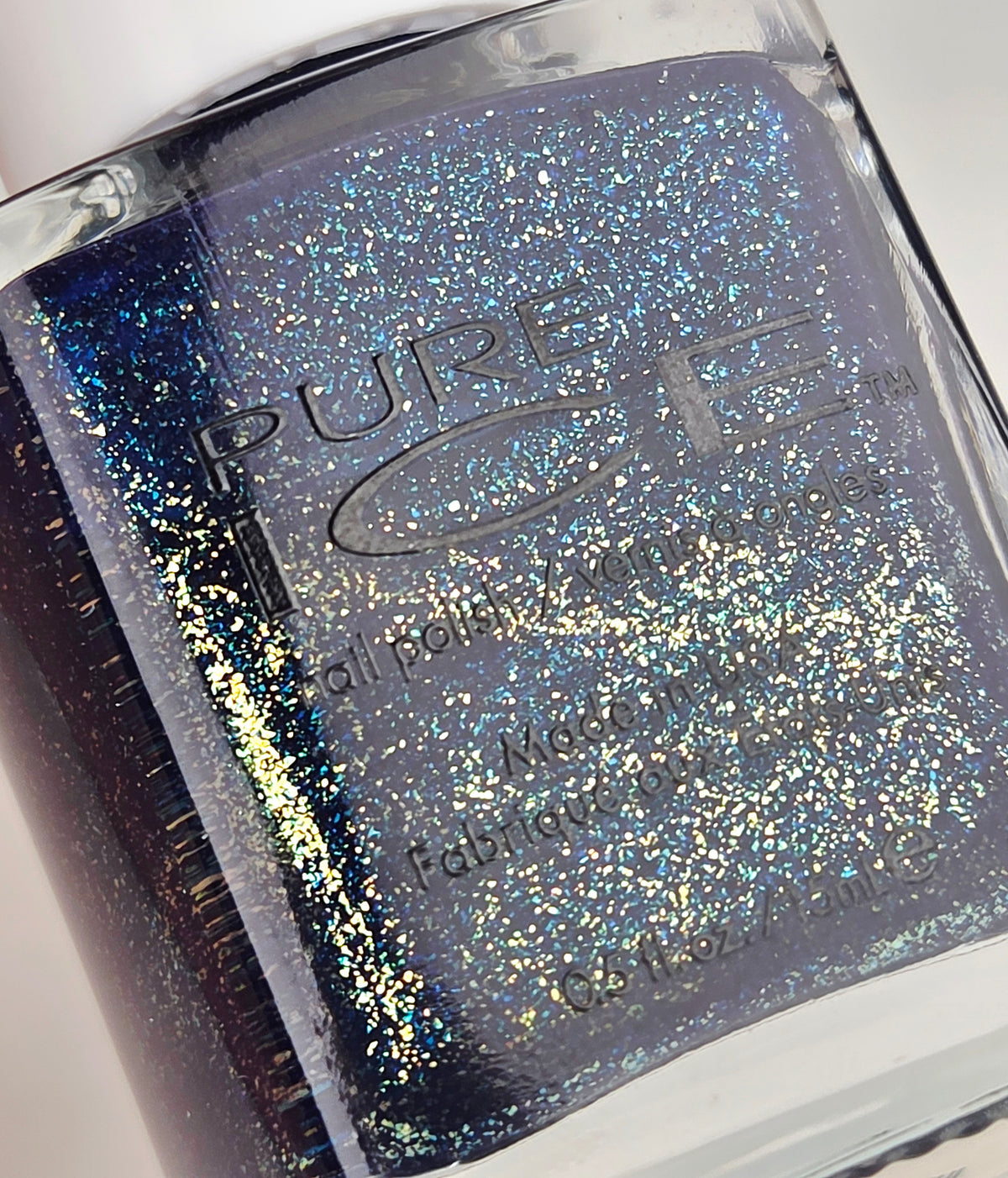 Pure Ice Dark Arts 1509 Nail Polish Halloween Limited Edition Navy Blue Jelly Gold Glitter 0.5 oz