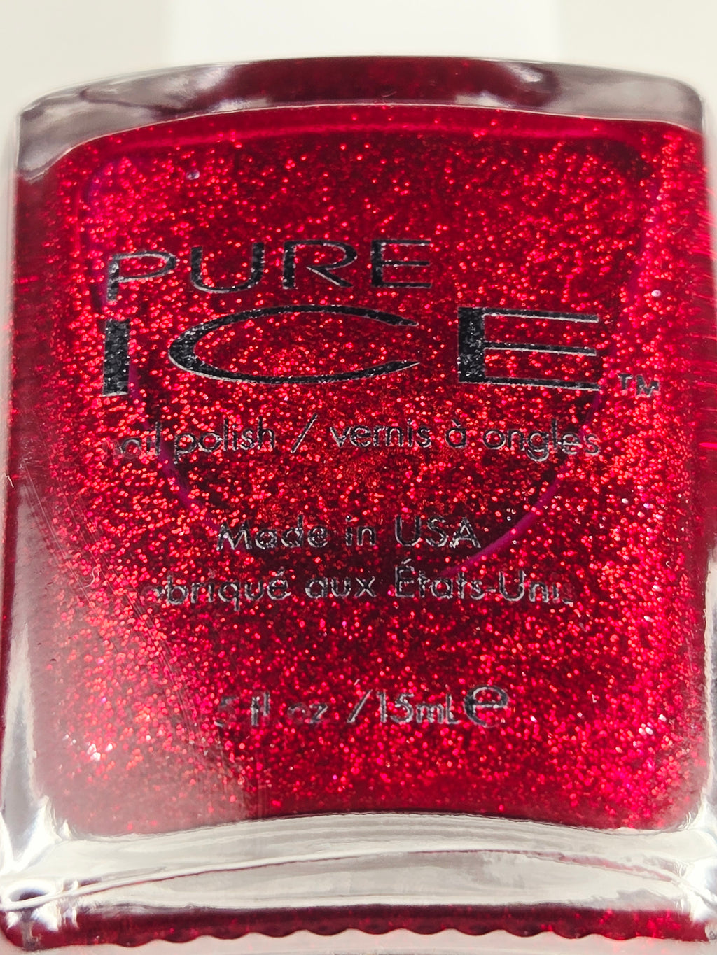 Pure Ice Nail Polish “Hit the Floor” Red Glitter – Discontinued Sparkle Lacquer