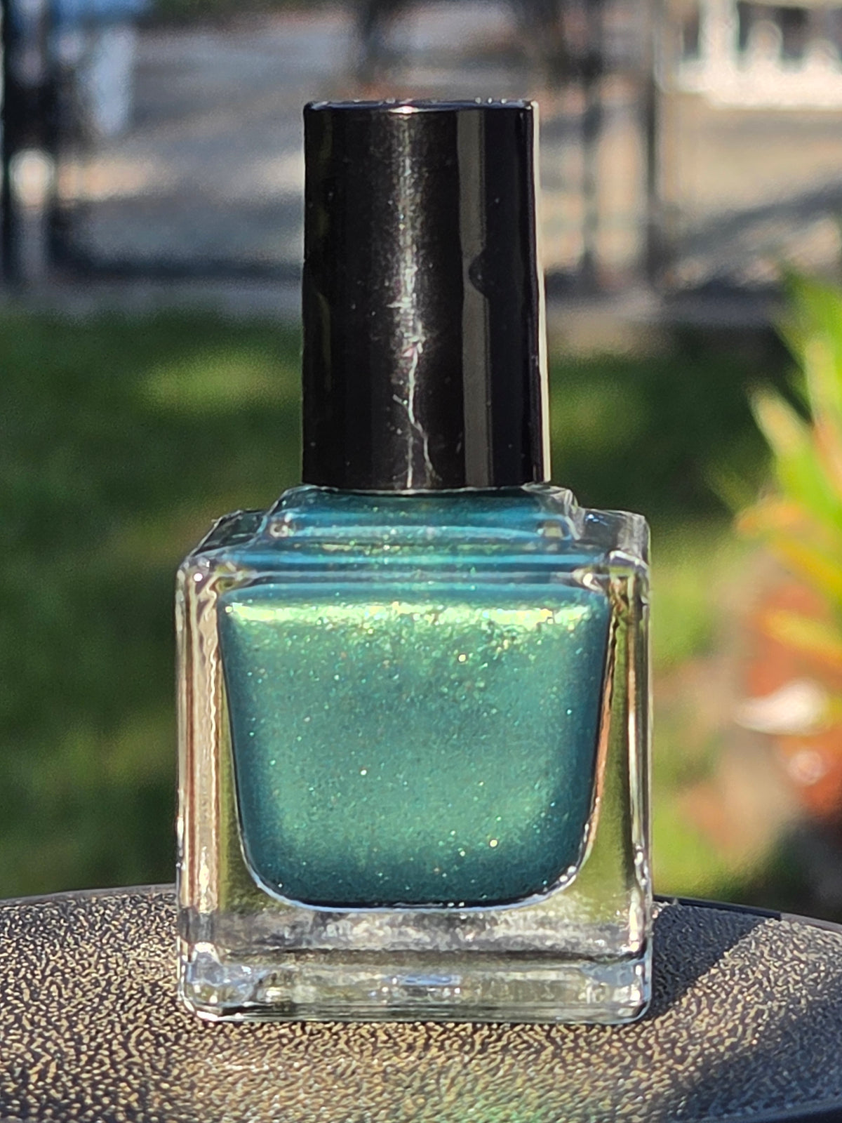 Feu Follet Green Nail Polish with Luminous Chartreuse & Gold Shimmer | Liquid Krystal Co