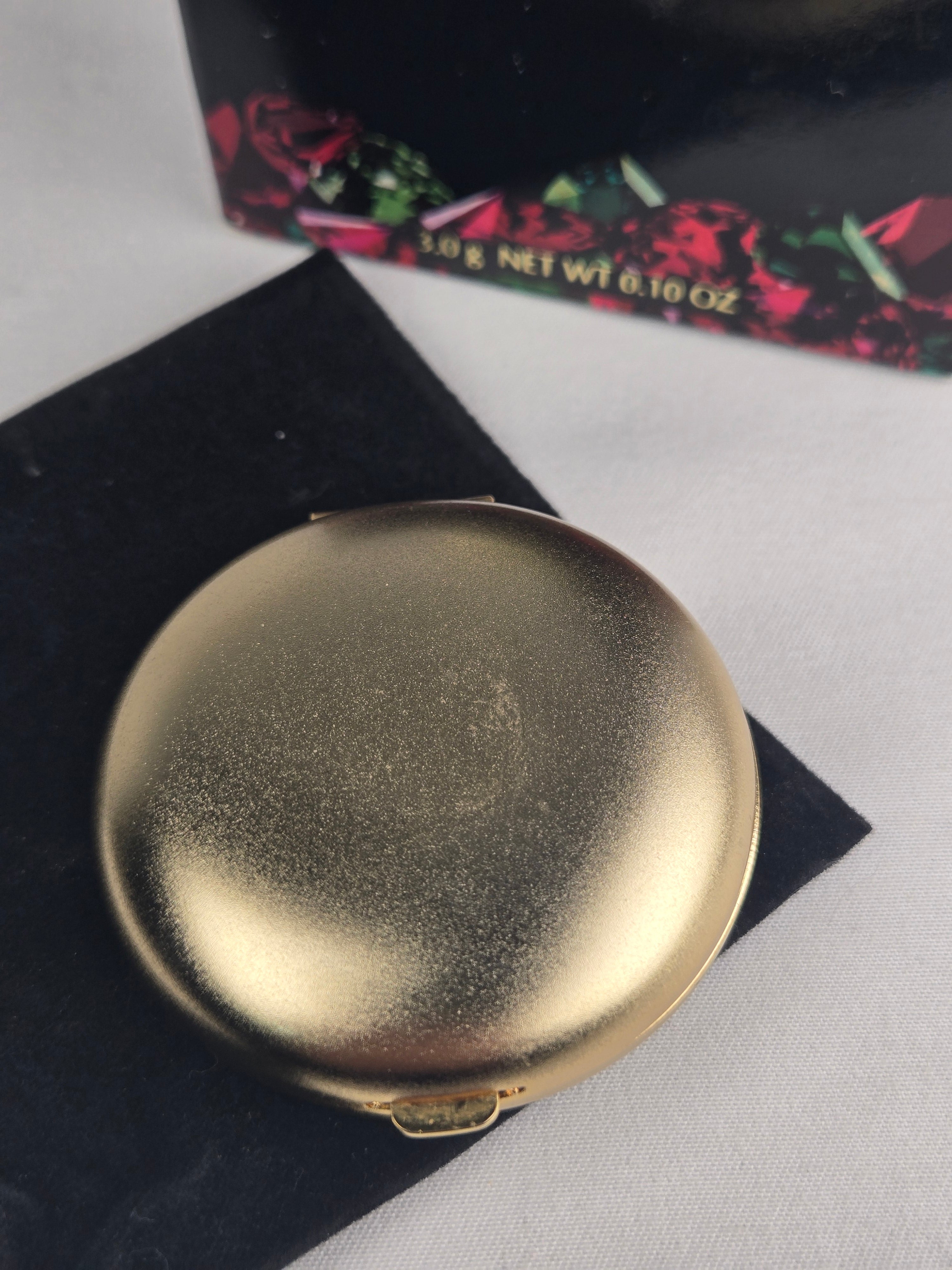 Rare Emeralds ✧ Vintage Avon Creme-to-Powder Perfume Compact (Gold Tone Star Compact, 3.0g / 0.10 oz)