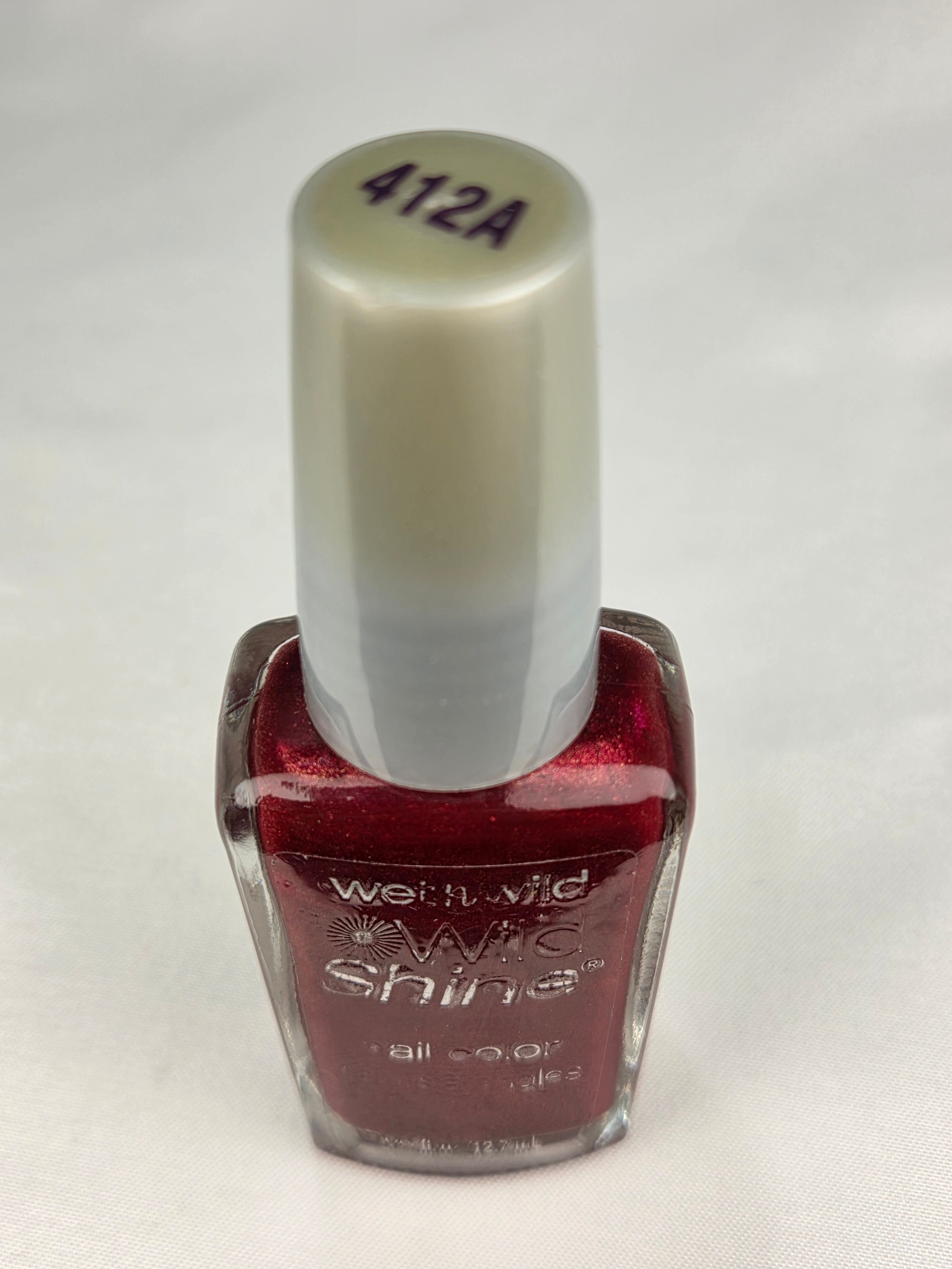 Wet n Wild Wild Shine Burgundy Frost Nail Polish 90s Vintage Burgundy Shimmer Collectible