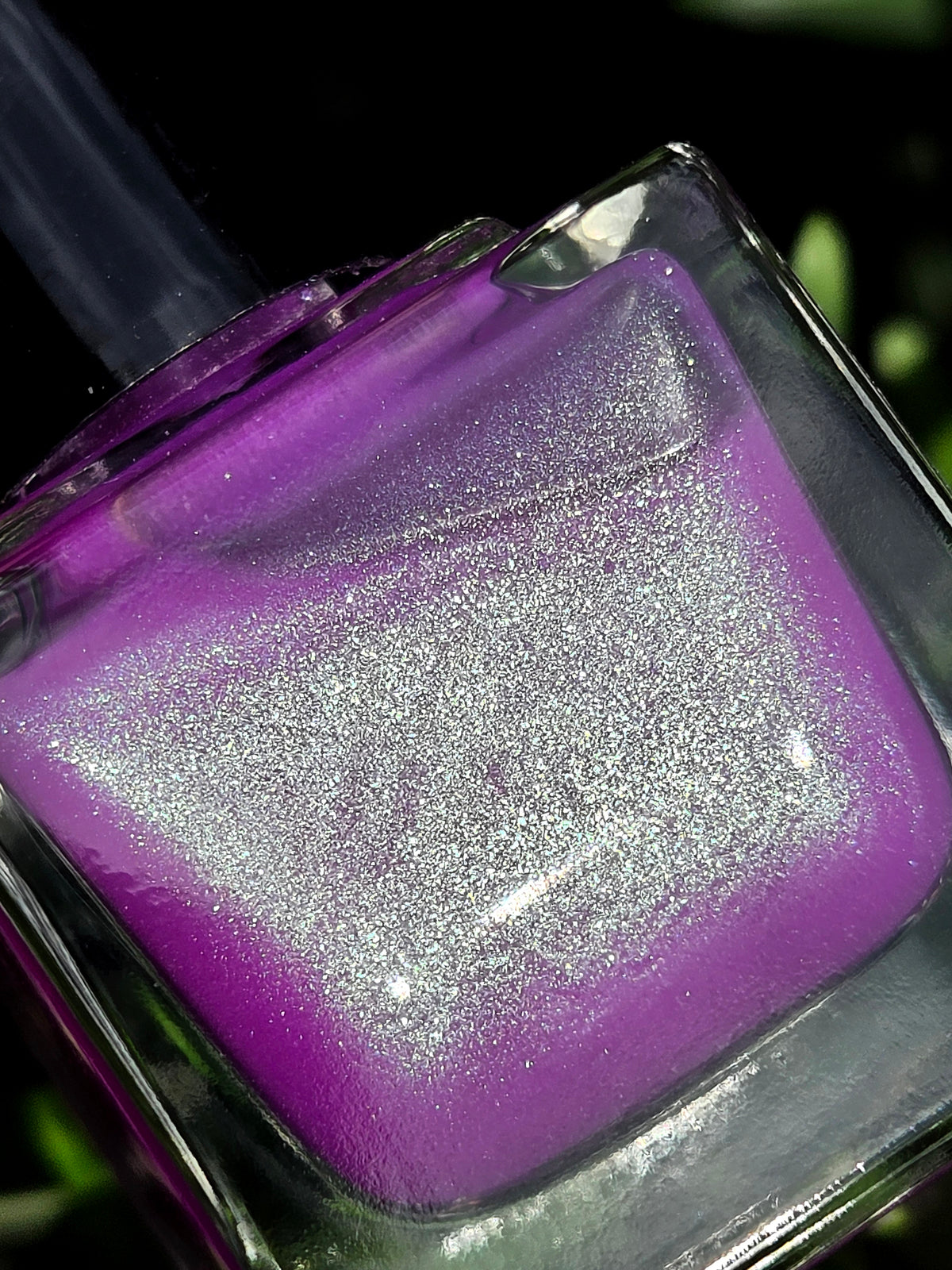 Radioactive Wisteria - Purple Nail Polish - Light Aqua Glow In the Dark | Green Aqua Shimmer Color Shifting Handmade Indie Lacquer | Liquid Krystal Co.