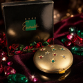 Rare Emeralds ✧ Vintage Avon Creme-to-Powder Perfume Compact (Gold Tone Star Compact, 3.0g / 0.10 oz)