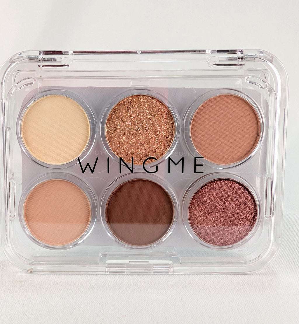 Wingme Mini Muse Eyeshadow Palette Neutral Rose Gold Shimmer Vegan Makeup
