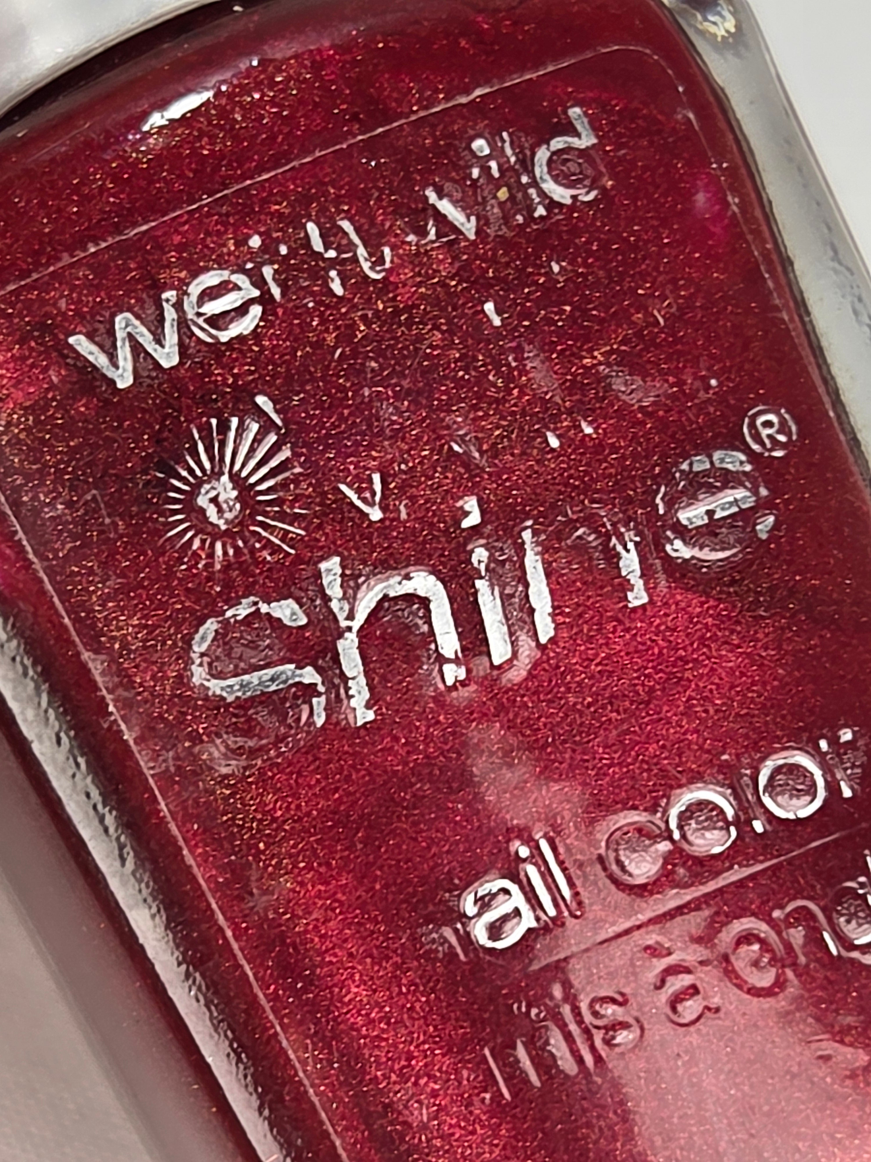 Wet n Wild Wild Shine Burgundy Frost Nail Polish 90s Vintage Burgundy Shimmer Collectible