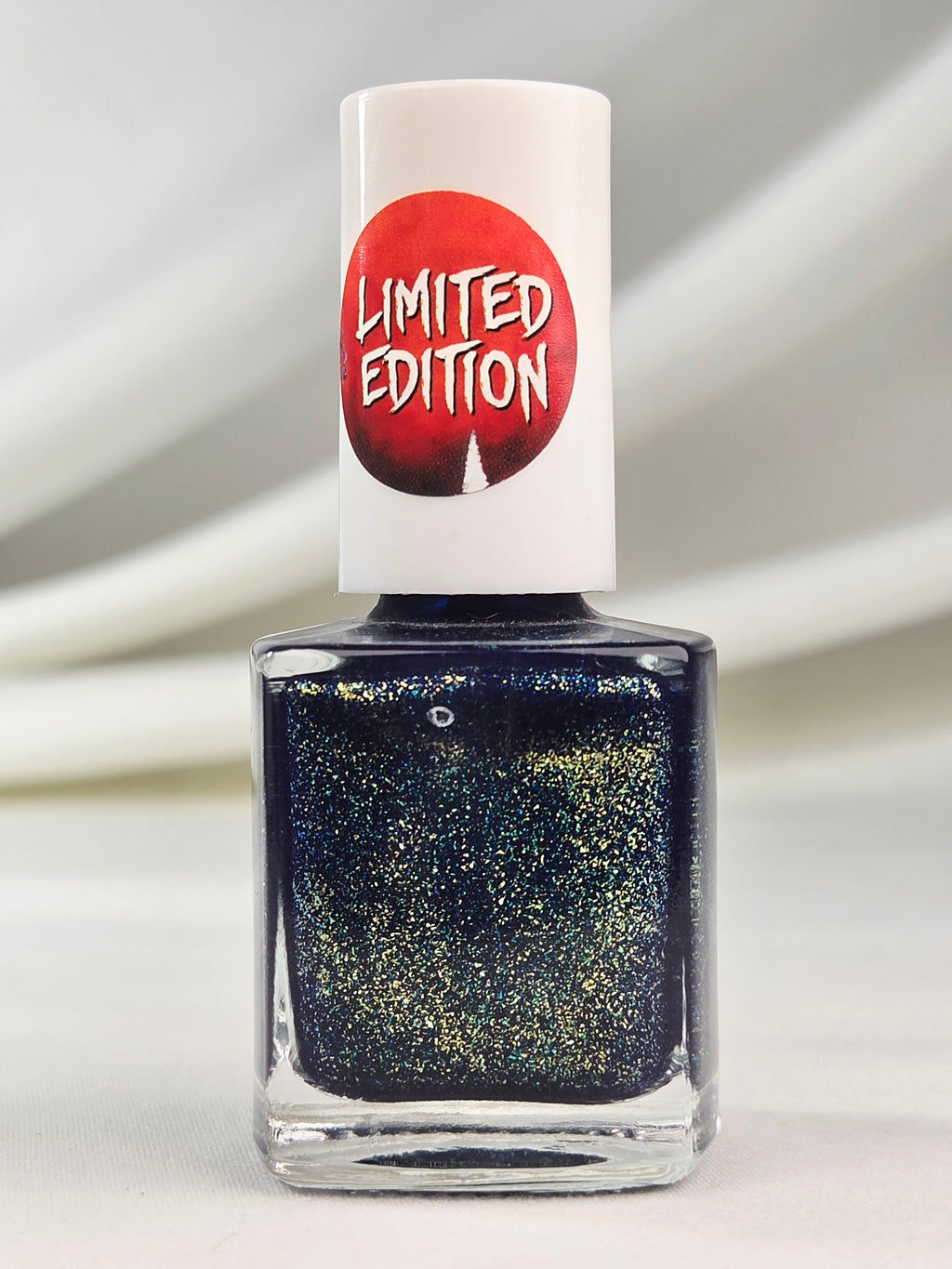 Pure Ice Dark Arts 1509 Nail Polish Halloween Limited Edition Navy Blue Jelly Gold Glitter 0.5 oz
