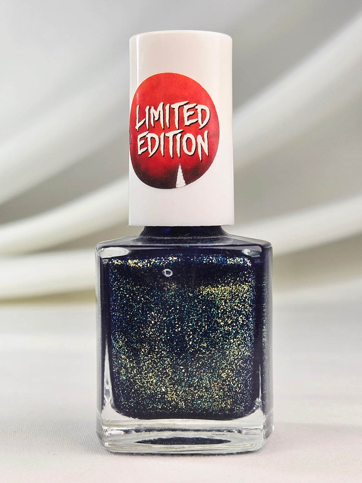 Pure Ice Dark Arts 1509 Nail Polish Halloween Limited Edition Navy Blue Jelly Gold Glitter 0.5 oz