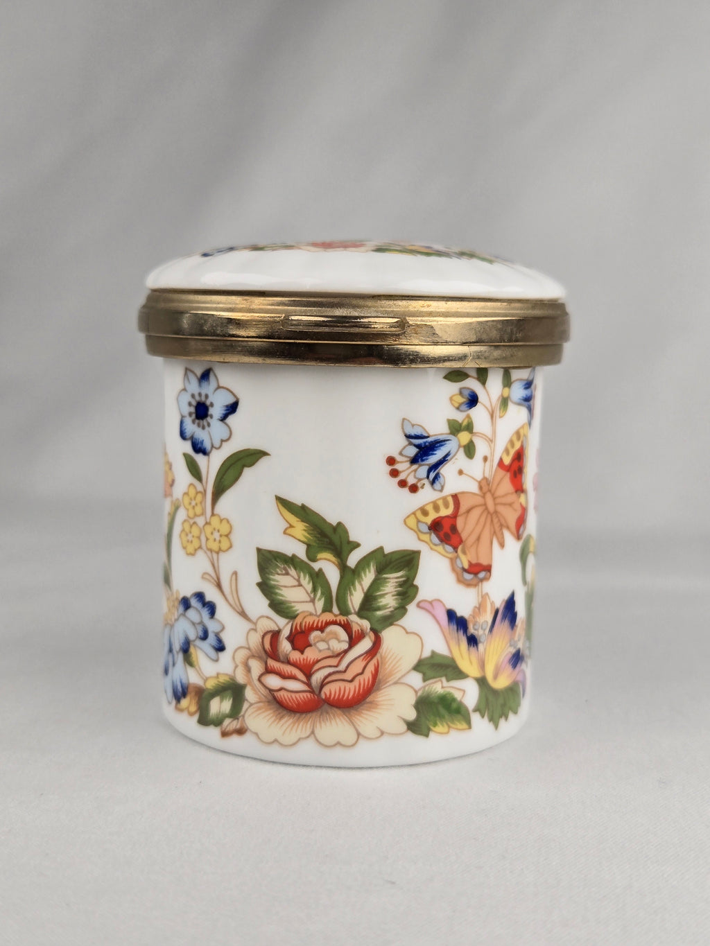 Aynsley “Cottage Garden” Fine Bone China Trinket Jar – Made in England