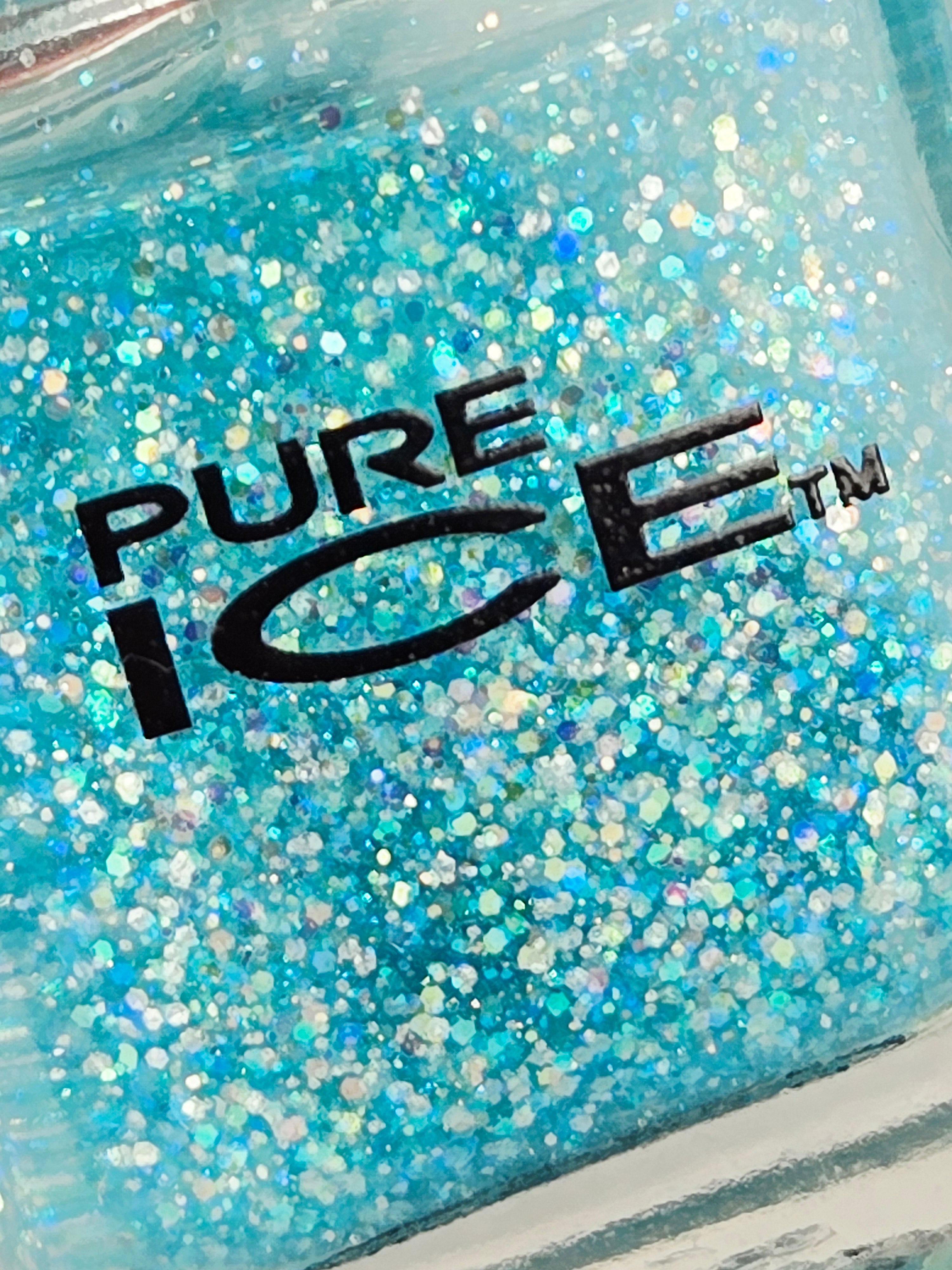 Pure Ice “Once Again!” Glitter Nail Polish – Aqua Blue Sparkle Y2K Shade 306CP