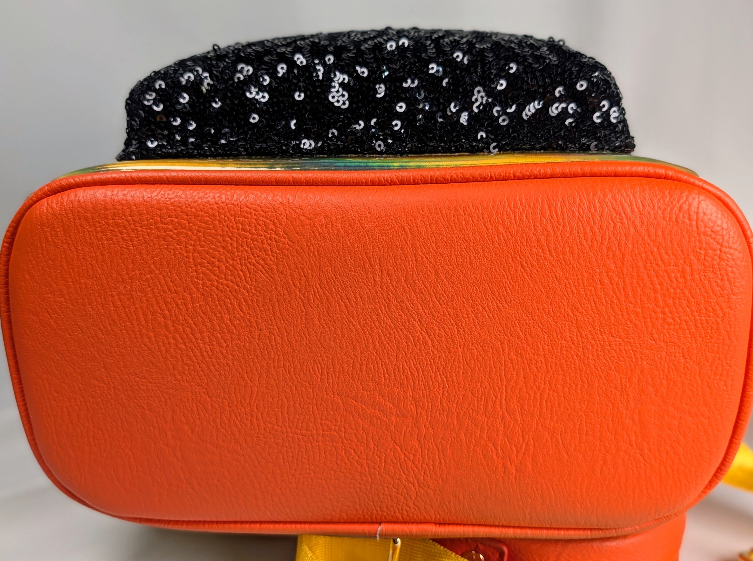 Disney Parks Loungefly Halloween Minnie Mouse Holographic Sequin Mini Backpack NWOT