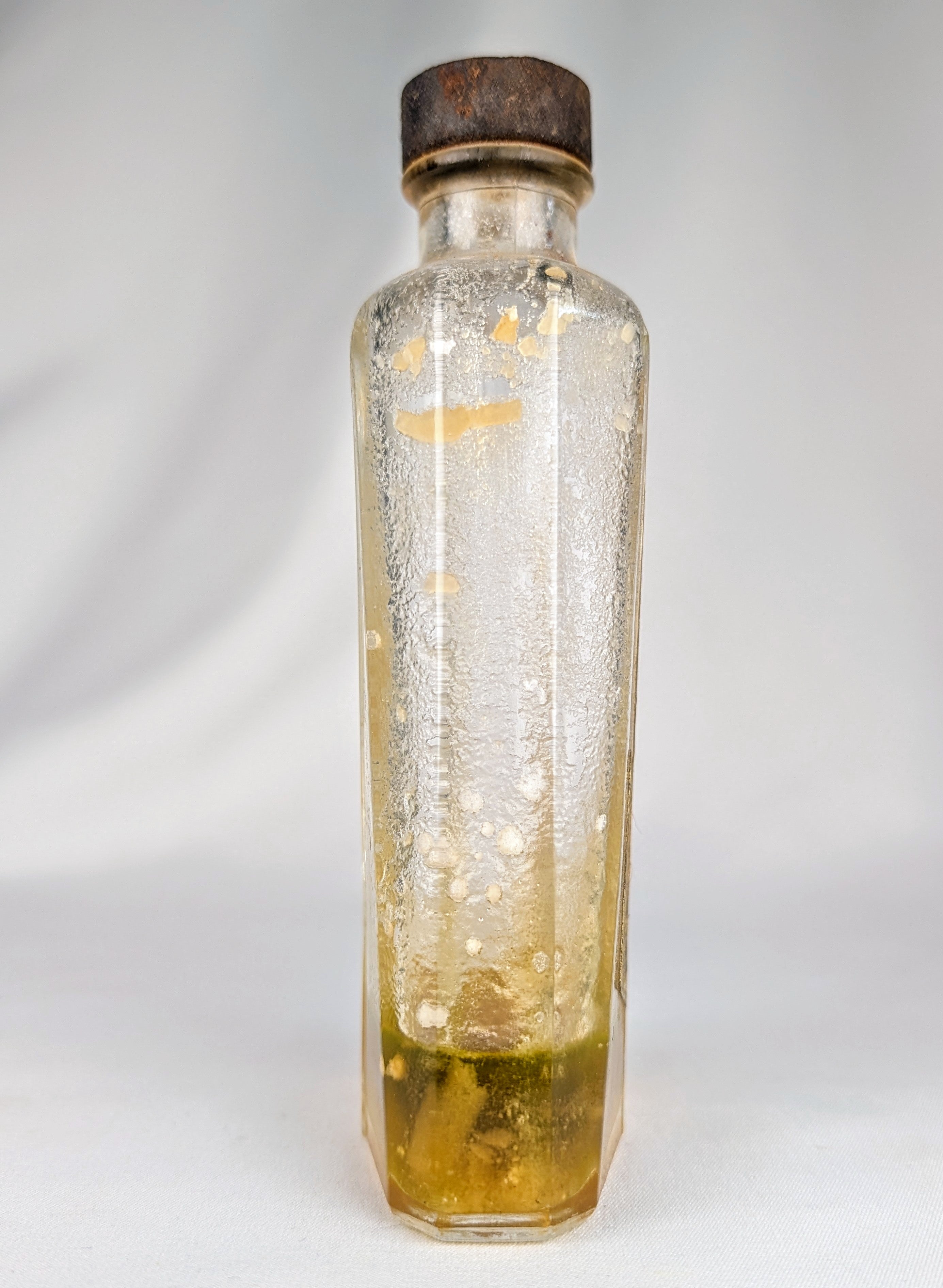 Antique 1920s–1930s Stuart’s Opaline Shampoo Bottle Art Deco Vanity Rare Survivor