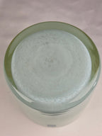 Vintage Hadeland Norway Light Dage Green Cased Art Glass Vase Votive Holder