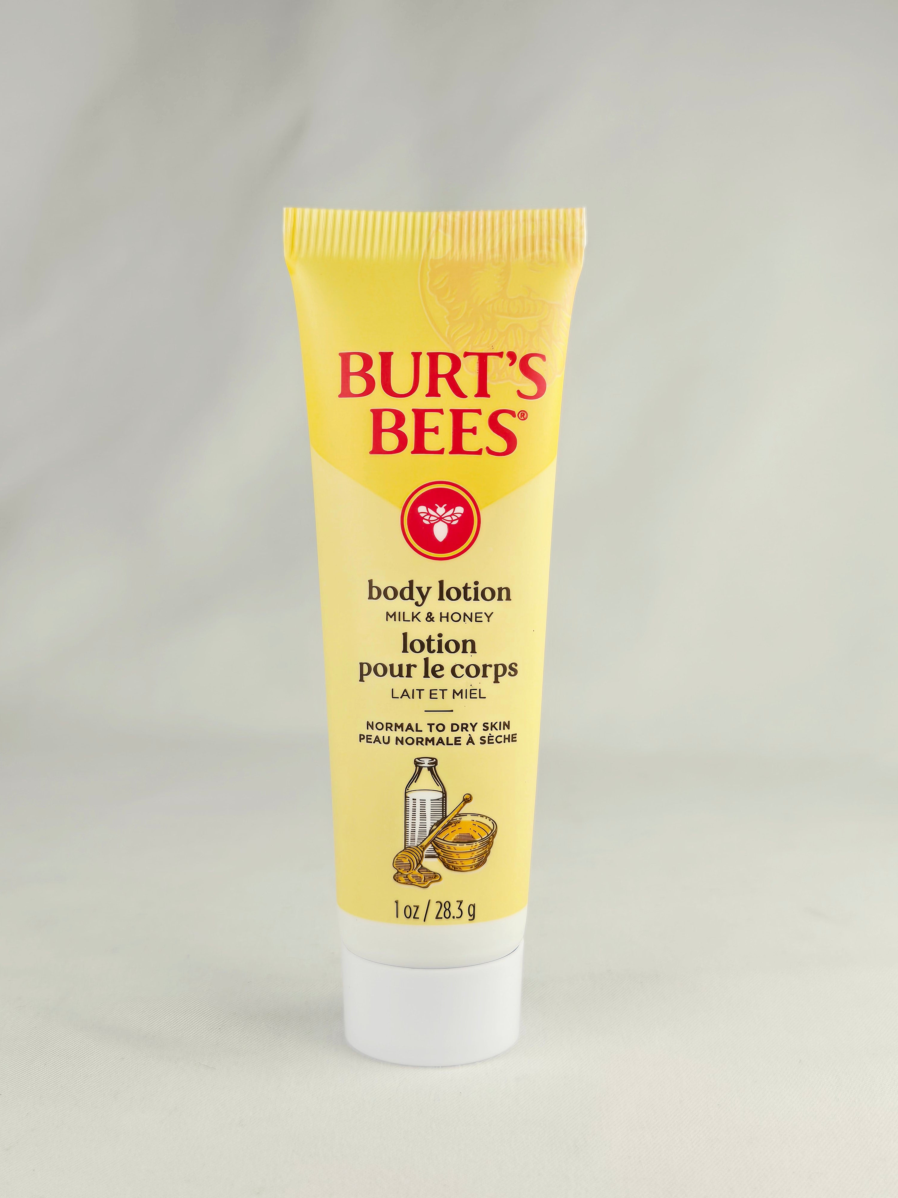 Burt’s Bees Milk & Honey Body Lotion Travel Size 1 oz Natural Moisturizer
