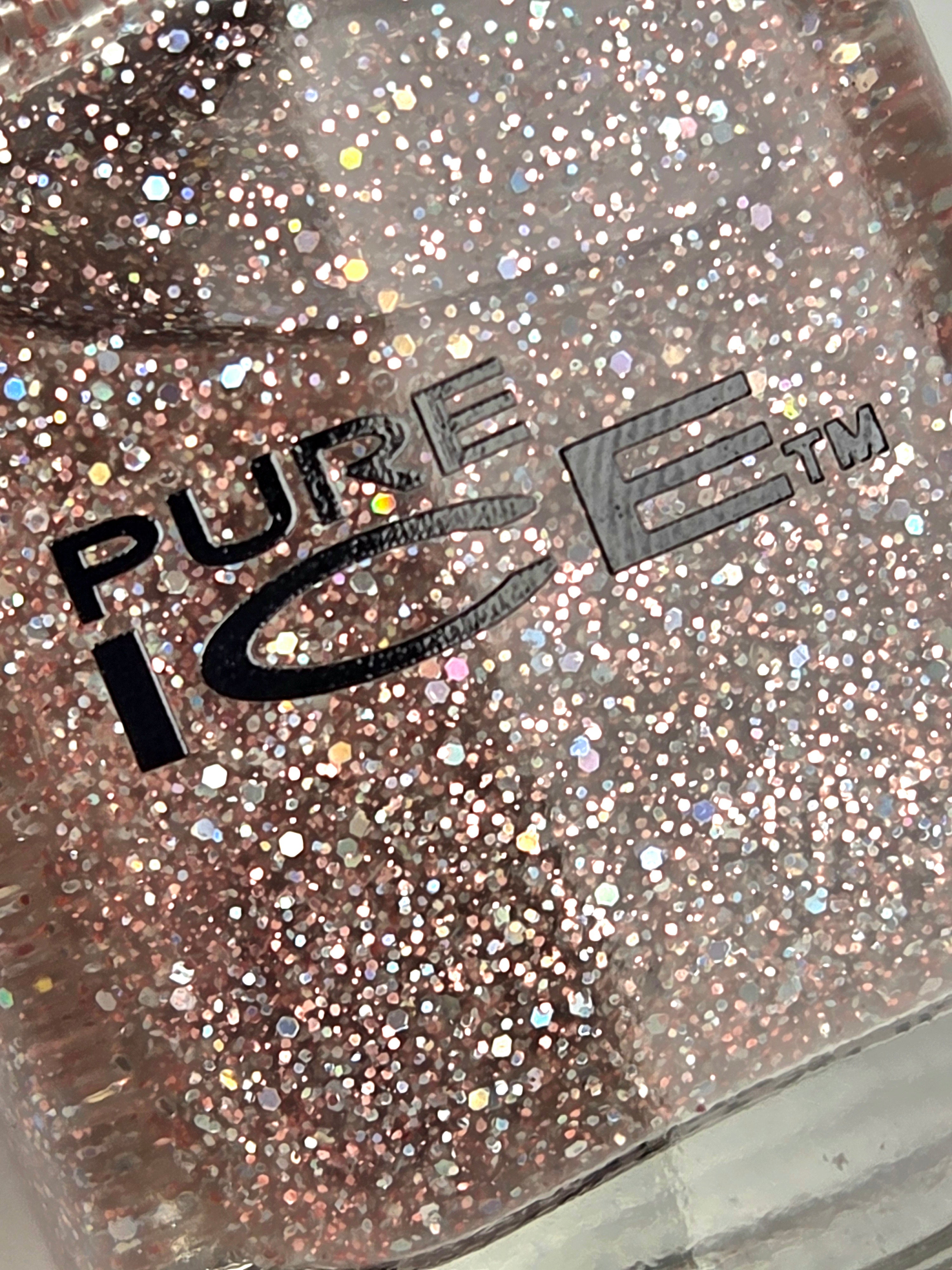 Pure Ice Spitfire 991CP Glitter Nail Polish | Rose Gold Holographic Sparkle | Discontinued Shade
