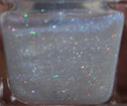 Prismatic Blizzard Holographic Nail Polish – Icy White with Blue Aurora Shimmer | Iridescent Indie Holo Lacquer | Liquid Krystal Co. Prototype