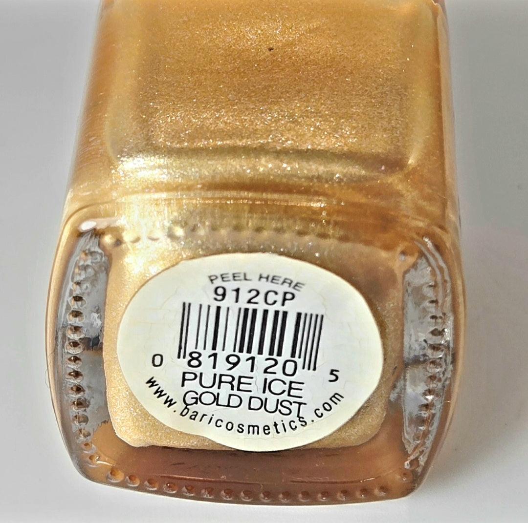 Pure Ice Gold Dust Nail Polish 912CP Metallic Gold Shimmer