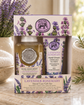 Michel Design Works Lavender Rosemary Hand Care Gift Set | Factory Sealed | Foaming Shea Butter Soap & Hand Cream Gift Box