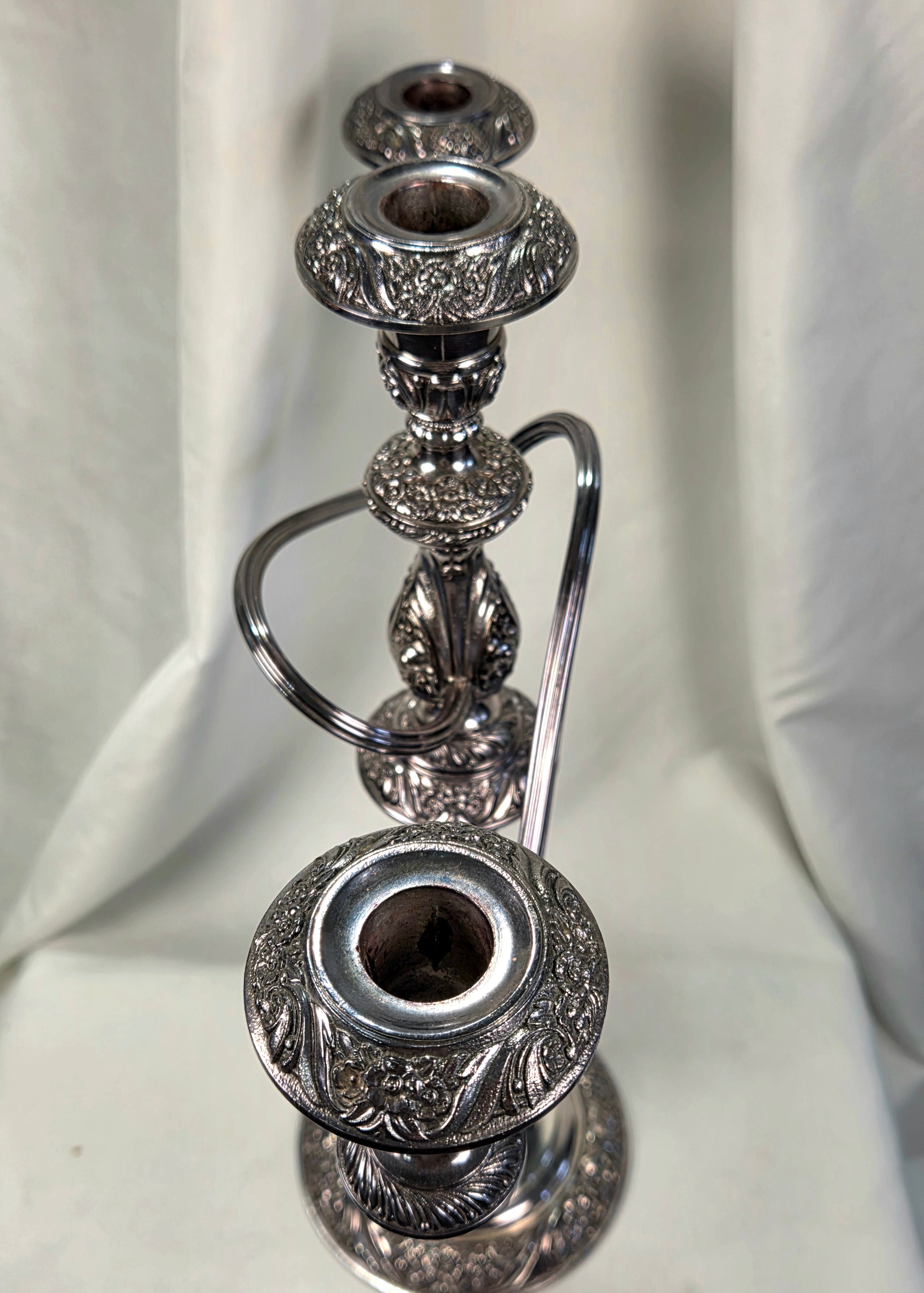 1847 Rogers Bros Silverplate 3-Arm Candelabra – Ornate Vintage Table Centerpiece