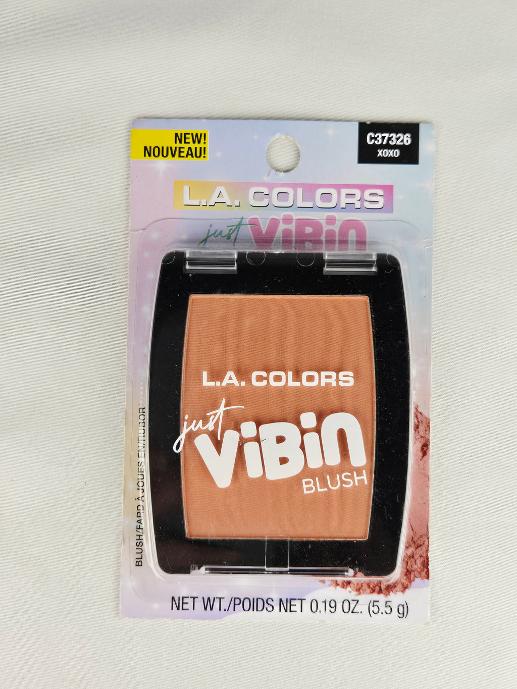 L.A. Colors Just Vibin Blush C37386 Peach Coral Powder Blush Cruelty Free Makeup