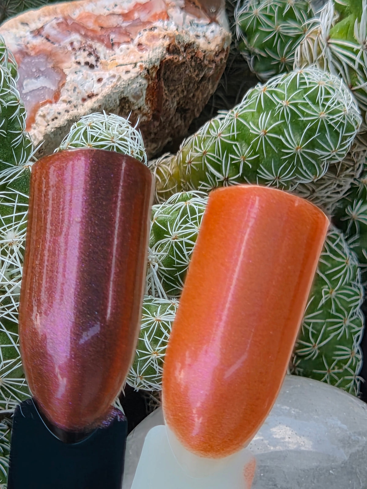Citrinium – Tangerine Orange Coral Copper Color Shifting Shimmer Nail Polish |Handmade Indie Lacquer Liquid Krystal Co.