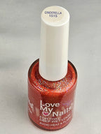 Love My Nails Cinderella 1515 Glitter Nail Polish Orange Holographic Vintage Collectible
