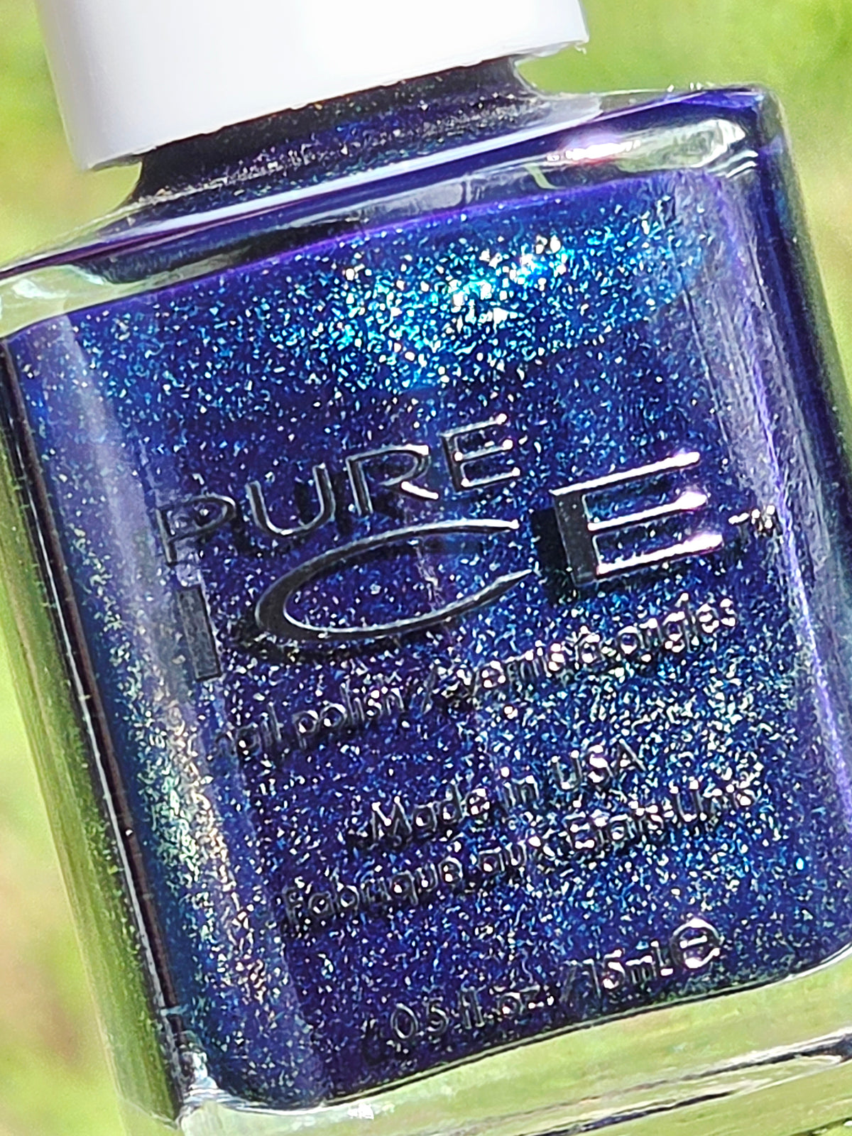 Pure Ice Dark Arts 1509 Nail Polish Halloween Limited Edition Navy Blue Jelly Gold Glitter 0.5 oz