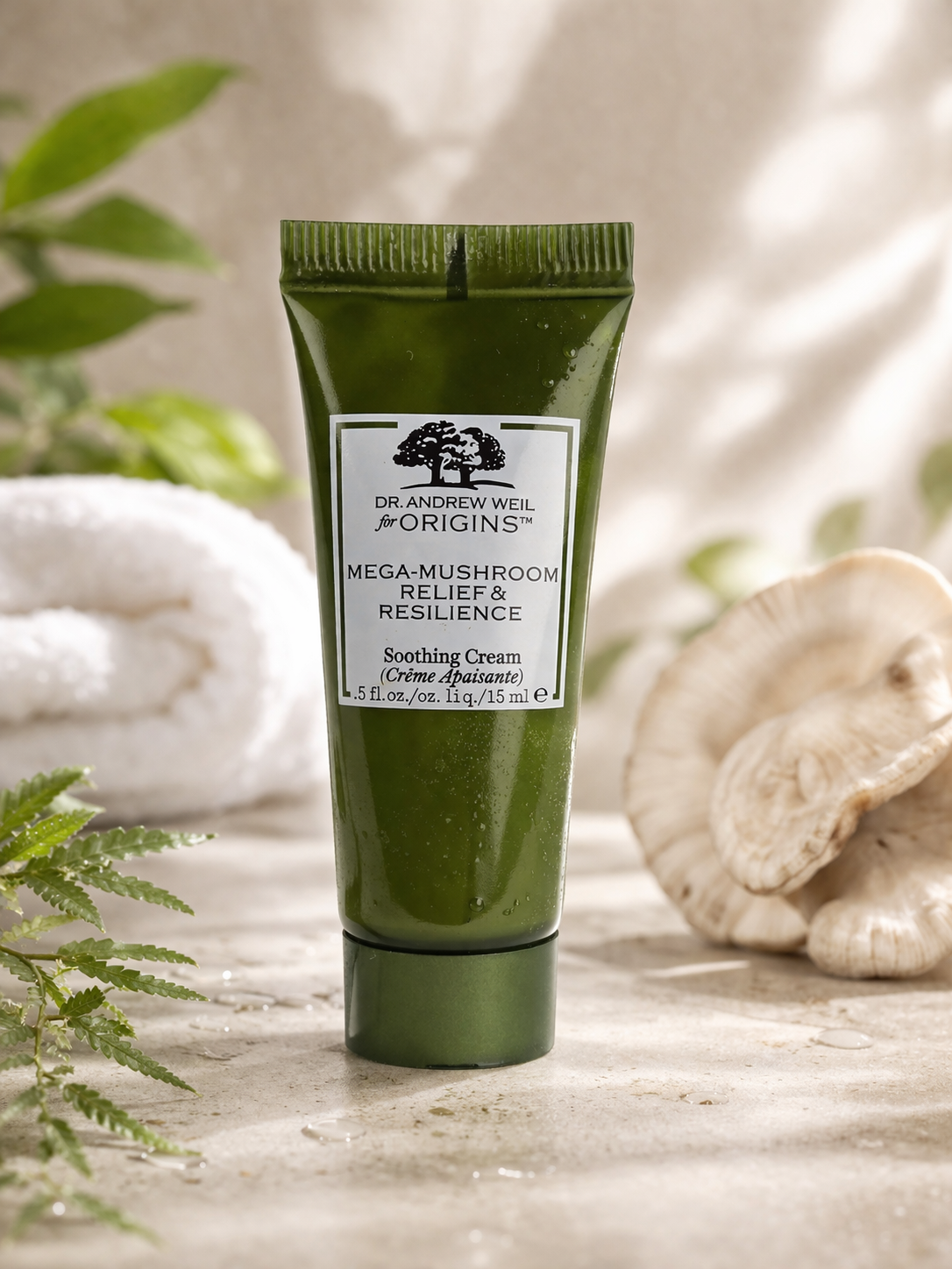 Origins Mega-Mushroom Relief & Resilience Soothing Cream 0.5 oz — Dr. Andrew Weil Calming Hydration Treatment