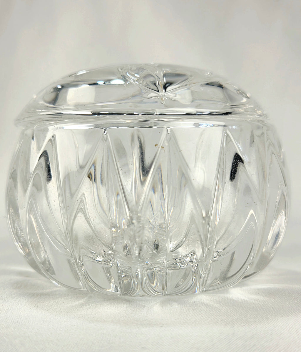 Princess House 24% Lead Crystal Vanity Set – West Germany Perfume Bottle, Trinket Box & Tray