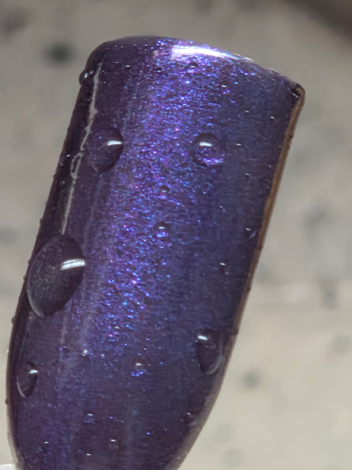 Shadow Blush - Thermal Nail Lacquer – Blackened Violet to Lilac Mauve Pink with Electric Blue-Violet Shimmer Handmade Indie Nail Polish