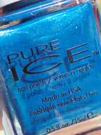 Pure Ice “Fly High” 1616 Limited Edition Metallic Cobalt Blue Nail Polish – Discontinued Shimmer Lacquer Made in USA