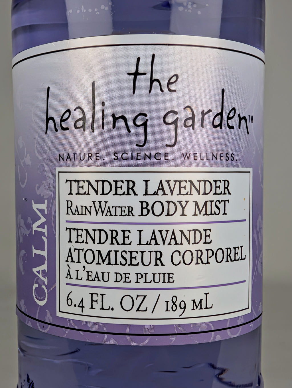 Vintage The Healing Garden Tender Lavender RainWater Body Mist 6.4oz Rare Lavender Aromatherapy Spray