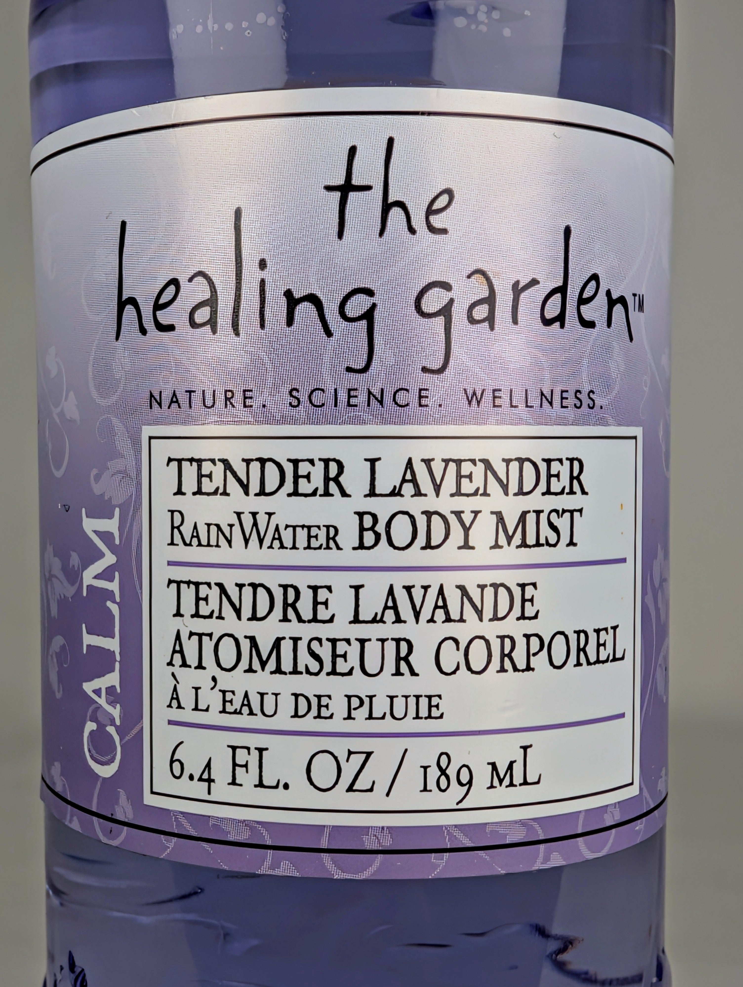 Vintage The Healing Garden Tender Lavender RainWater Body Mist 6.4oz Rare Lavender Aromatherapy Spray