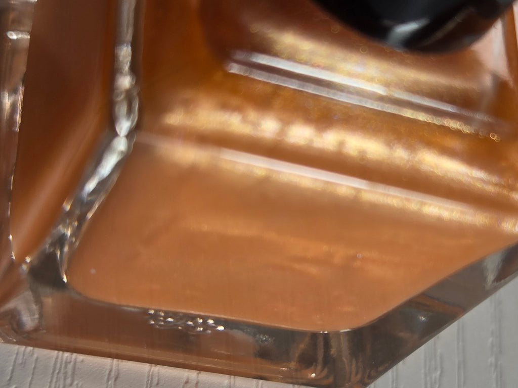 Xiāntáo Elixir | Golden Honey Peach Shimmer Nail Polish | Liquid Krystal Co. Handmade Indie Lacquer